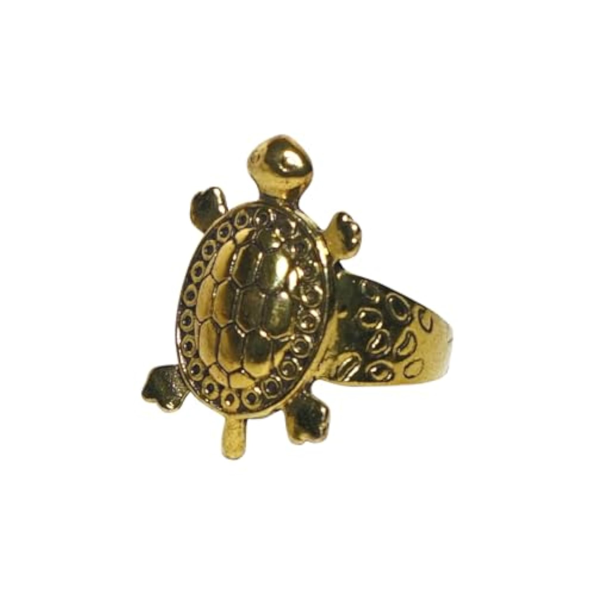 Gold Plated Tortoise Ring, Traditional Indian Design