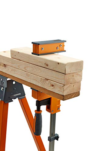 Bora 4-Piece Parallel Clamp Set 571550I & Wood Organizer and Lumber Storage Metal Rack with 6-Level Wall Mount – Indoor and Outdoor Use, In Orange | PBR-001