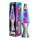 The Original Lava® Lamp - 14.5' Techno Chrome - Classic Liquid Motion Lamp - Pink Lava and Blue Liquid - Item #2097 (Amazon Exclusive)