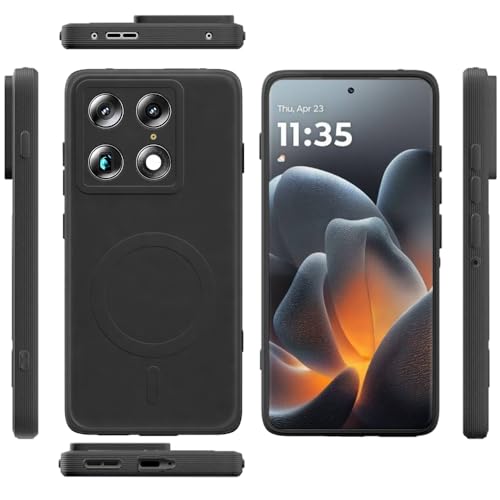 Image of Back Cover Motorola Signature 5G | MagFit Ring Design (Non-Magnetic) | Shockproof Case | Anti-Slip Grip | Raised Camera Edges | Slim Protective Case for Motorola Signature 5G (Matte Black)