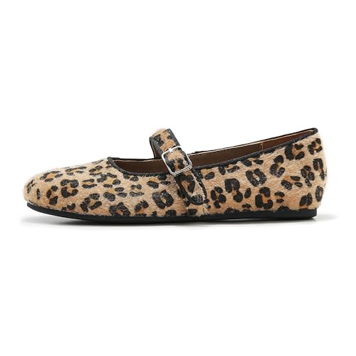 Mesh Ballet Flats with Buckle Strap for Women