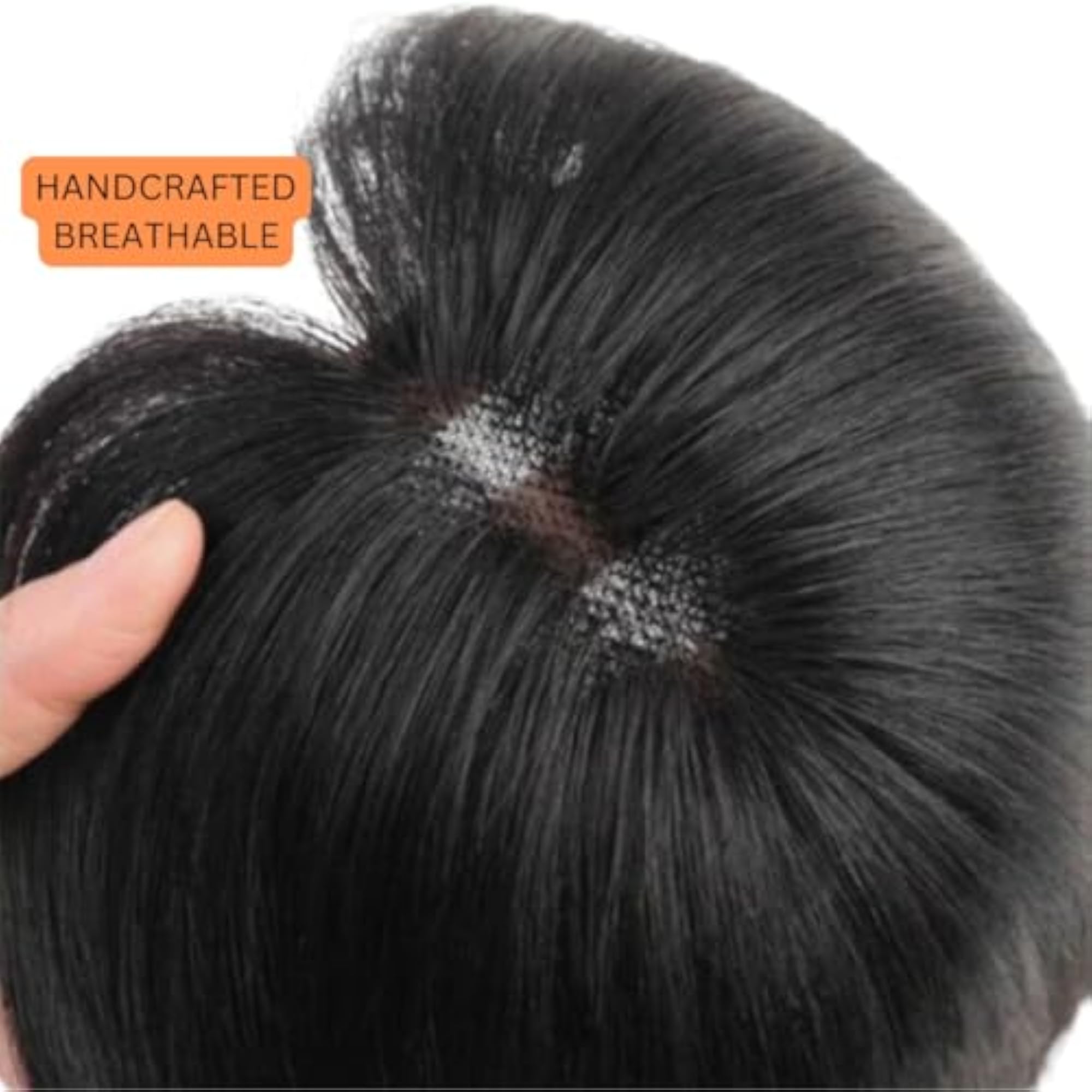 Invisible Clip-In Human Hair Topper for Women