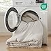 Bedsure Queen Size Comforter Set, Beige Soft Prewashed Bedding for All Seasons, 3 Pieces GentleSoft™ Warm Down Alternative Bed Set, 1 Lightweight Comforter (90