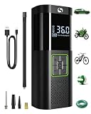 SERVOMASTER Compresseur à Air Portatif, Gonfleur Pneus Voiture sans Fil avec Jauge, Inflation Rapide, Arrêt Automatique, pour Voiture, Vélos et Motos, Pompe à vélo électrique 150 psi