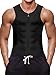 Produktbild Herren Fitness Shape Shirt Figur formend Training Achselshirts Weste Sauna Schwitzeffekt Tank Top stark formend Gym Bodyshape mit Reißverschluss Neopren breit Träger, Schwarz, M