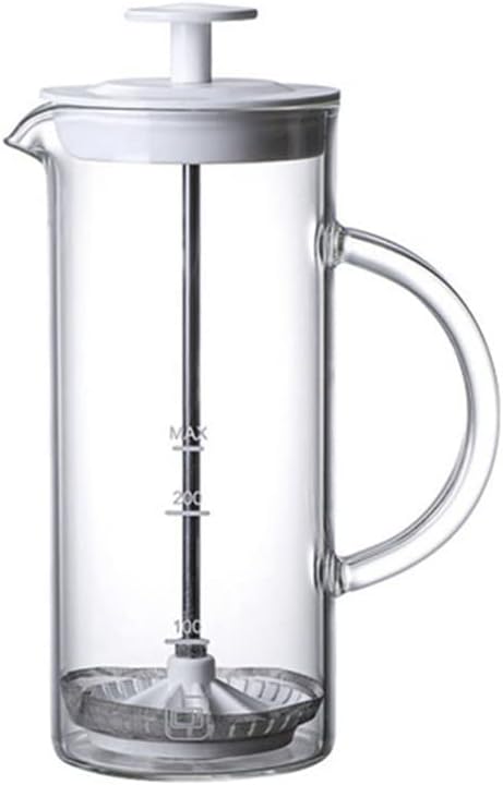 Coffee Press Milk Bubbling Machine Manual Milk Frother Pot Coffee Milk Bubbling Cup Portable Household Milk Bubbler Pots(A)