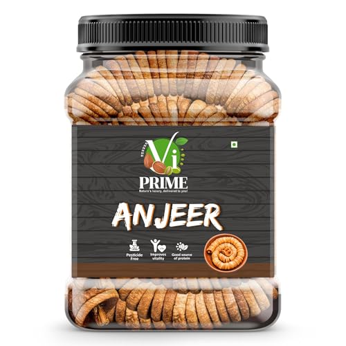 Image of VI Prime Premium Anjeer | Dried Figs | Rich in Fibre, Protein & Antioxidants | Pesticide Free | Healthy Snack | Boosts Immunity & Vitality | 1000 Grams