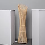 LEDKIA LIGHTING Lámpara de Pie de Bambú Marady 1180xØ300 mm Madera Natural E27 Casquillo Gordo Bambú Decoración Salón, Habitación, Dormitorio