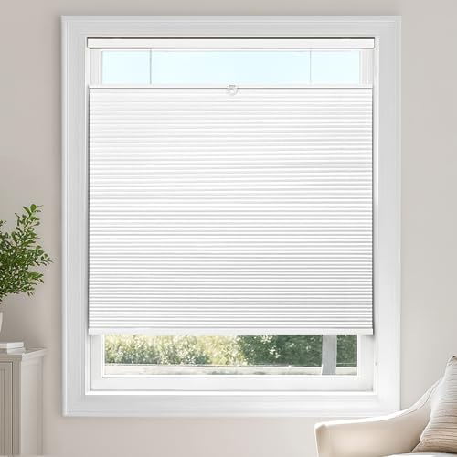LazBlinds TDBU Cordless Cellular Shades, 38" W x 64" H, White by LazBlinds - Used condition - US$42.96