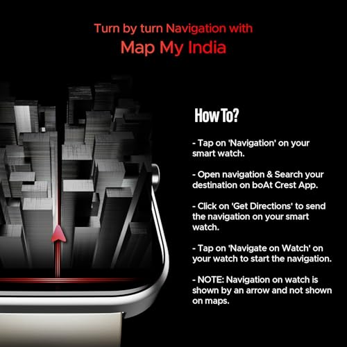 Image of Boat Storm Call 3 w /TBT Navigation, Daily Activity Tracker, DIY Watch Face Studio,700+ Active Modes, 1.83 inch (4.6 cm) HD Display Fitness Smart Watch for Men & Women(Salmon Peach)