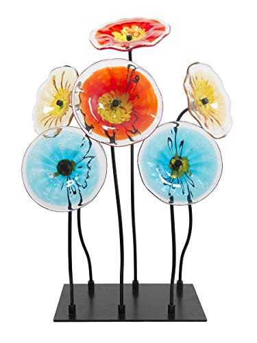 Dale Tiffany Handcrafted Art Glass Decor Flower Garden