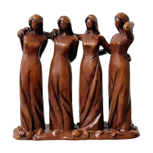 Generico Statue - Harz, Skulptur Nachdenkliche Schwester | Sorgfältige Freundschaft Figurine Handwerk Haus, dekorative Kunst Wohnzimmer, Schreibtisch, Bücherregal, Schlafsaal