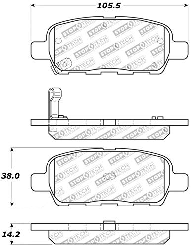StopTech 309.09050 Centric Automotive Rear Brake Pads for Select Nissan, Renault Model Year