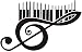 Abnehmbare Vinyl Wandaufkleber Piano Note Decals schwarze Kunst Wandbilder DIY PVC abnehmbar S Raum 59 * 37Cm