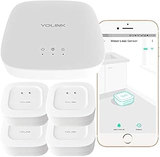 Smart Leak Sensors, YoLink 1/4 Mile World's Longest Range Wireless Smart Water Leak