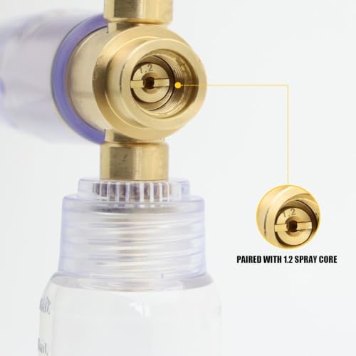 Pressure Washer Foam Applicator with 1/4 Inch Coupler, Variable Nozzle, Soap Bottle for Vehicle Wash Routines Accessory - 5