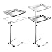AW Mobile Mayo Stainless Steel Tray Stand Adjustable Trolley Medical Salon Equipment Tattoo 22lbs Capacity