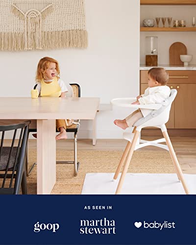 Lalo The Chair Convertible 3-In-1 High Chair - Wooden High Chair For Babies And Toddlers, Baby High Chair With Dishwasher Safe Tray, Adjustable Footrest & Machine Washable Cushion, Blueberry #TOP4