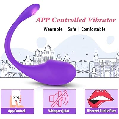 Portable Bluetooth Remote Control Massager, Soft Silicone, Multi-Mode Vibration Design with 10 Settings for Everyday Relaxation Model-T109