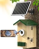 KinetCam Bird House with Camera & Feeder,Bird Nesting with Camera,Solar