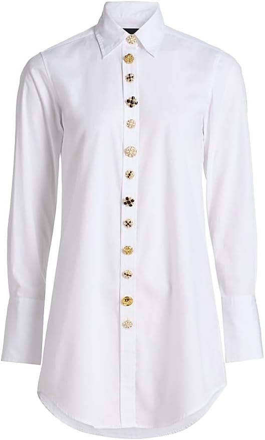 Libertine Luxe Button Classic Long Shirt White