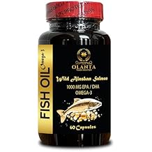 Pure Wild Alaskan Salmon Oil Softgels Omega-3 Fatty Acids EPA DHA Sustainably Caught & Bottled in USA 1 Bottle 60 Capsules
