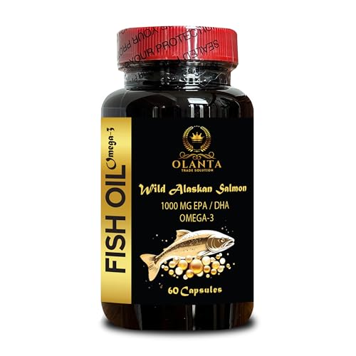Cold-Pressed Wild Alaskan Salmon Oil – Pure EPA DHA Fatty Acids – Fish Oil Supplements Capsules - Source Omega 3 Supplement - 1 Bottle 60 Capsules