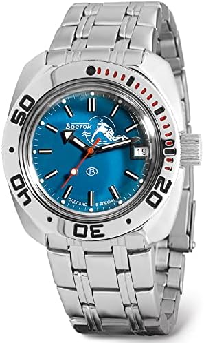 VOSTOK | Amphibia 710059 Scuba Dude Automatic Self-Winding Diver Wrist Watch | Steel Bracelet
