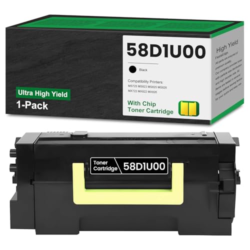 58D1U00 Black Ultra High Yield Remanufactured Toner Cartridge 55,000 Pages