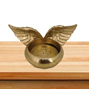 Angel Wings waxinelichthouder | Hars Standbeeld Kandelaar,Thuis Woonkamer Slaapkamer Tafel Middelpunt Decor, Sympathie Cadeau Gedenkteken Jasufud
