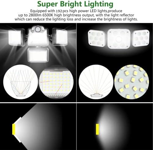 Solar Lights Outdoor Indoor LED Motion Sensor Security Light - Solar Powered Wall Lights Outside IP65 Waterproof Flood Lights 4 Lighting Mode Floodlights for Garden Yard Garage Pathway (2 Pack)