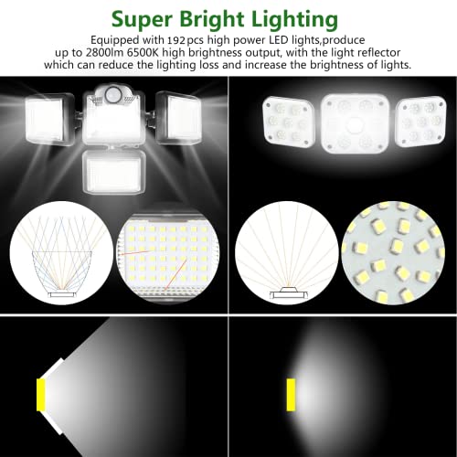 Solar Lights Outdoor Indoor Motion Sensor Led Flood Light - Solar Powered Security Lights Outside Waterproof With 4 Lighting Mode Solar Indoor Lights For House - Led Wall Light With Remote & Cord #TOP4