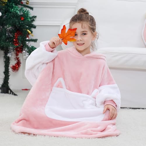 Aemilas Wearable Blanket Hoodie Kids - Oversized Blanket Hoodie Flannel Sweatshirt For 6-12Yr Girl Boy Birthday Gifts thumb #6