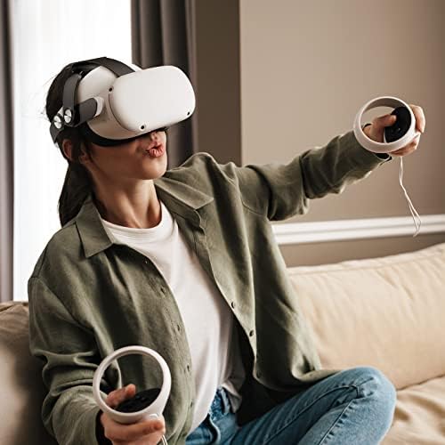 YOGES Head Strap compatible with Oculus / Meta Quest 2 Accessories, Super Soft Lightweight Multi-Node Adjustable Quest 2 Elite Strap for Gaming Immersion, Balance Weight & Enhanced Comfort in VR