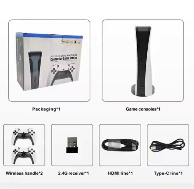 Image of Voila P15 Plus (M64) Retro Game Console - 4K HD Plug & Play Gaming Box with 15,000+ Classic Games, Dual 2.4G Wireless Controllers, CE /ROHS /BIS Certified, Linux System