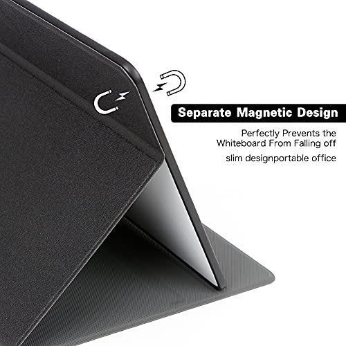 Magnetisches Whiteboard Messageboard Mini Portable Folding Small whiteboard Portable Home Office Message Double-Sided Writing Board 11.8x7.8 In（Schwarze Produkt ohne Trockenlöschtafel ）