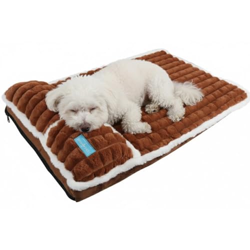 Cama Colchão Ortopédica para Pet Cães Confortável Confort Antiderrapante 75x45cm - Duke & Dixie (Marrom)