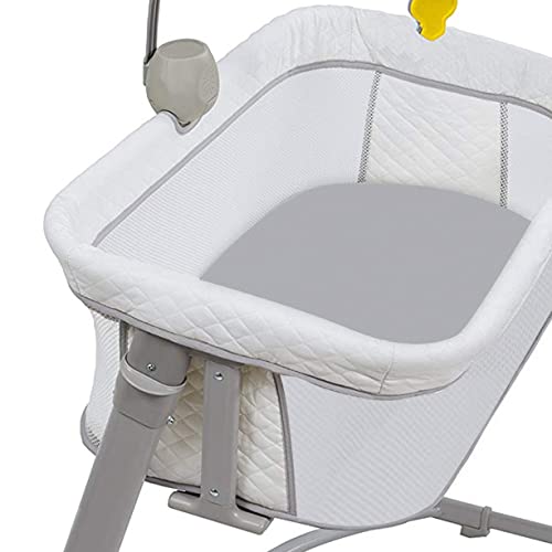 Casaja 3 Pack Bassinet Sheet Set, Silky Soft Handfeel With Comfy Napping Surface For Baby Skin, Flexible Fits Various Kinds Of Cradle And Bessinet Mattress Up To 15" X 30", White + Light Grey + Pink #TOP3