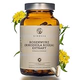 QIDOSHA® Rosenwurz (Rhodiola Rosea) Extrakt, testierter Wirkstoffgehalt, 120 Kapseln im Apothekerglas, jede Charge laborgeprüft, deutsche Fertigung