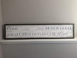 Come Lord Jesus be Our Guest and let These Gifts to us be blessedAmen Wood Funny Sign Rustic Handmad