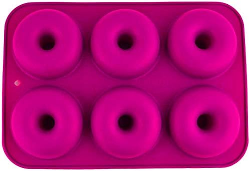 Selecto Bake - 6 Cavity Silicone Donuts Mould Chocolate Muffin (Pink)