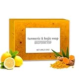 Zitronen-Kurkuma-Kojisäure-Seifenstück, Kurkuma Seife, Kurkuma Aufhellende Seife, Kurkuma...