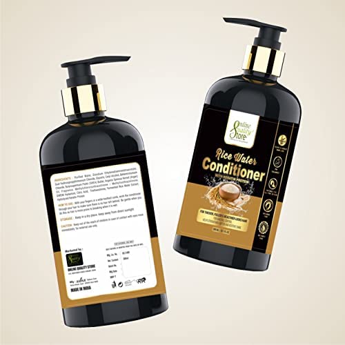 Online Quality Store Fermented Rice Water Conditioner - 300ml, with Rice Water & keratin protein for hair growth | For Damaged, Dry and Frizzy Hair| For Shiny & Stronger Hair