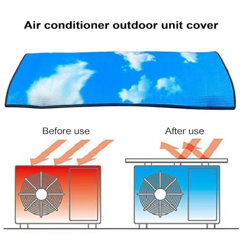 Schutz für Klimaanlage- Abdeckung aus strapazierfähigem Polyester, faltbar und wiederverwendbar, staubdicht, wasserdicht und sonnenbeständig, Schutz der Einheit Ac p-9