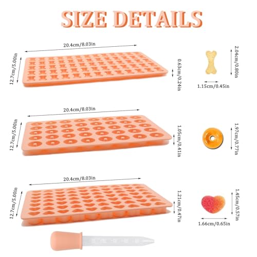 HDKAJL Hundeleckerli Backmatte, 3 Stück Backmatten für Hundeleckerlies, Silikon Backform Hundekekse, Backunterlage für Backblech, Silikonformen für Muffin Cupcake Süßigkeiten DIY Hundekekse Backmatte