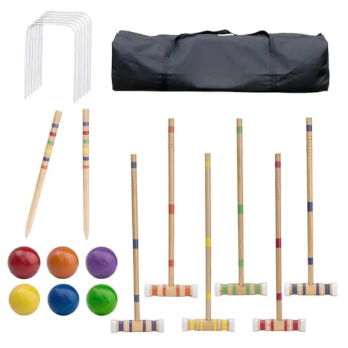 Juego de croquet de madera portátil que soluciona el aburrimiento en las reuniones