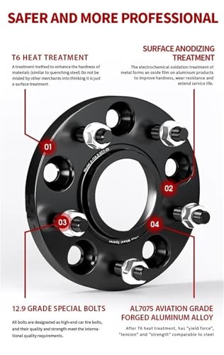 Élargisseurs de voie 4x100 54.1 Mazda MX-5 en aluminium aéronautique - 6