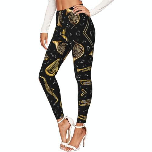 Leggings de música para mujer, pantalones de entrenamiento cómodos y mallas de gimnasio