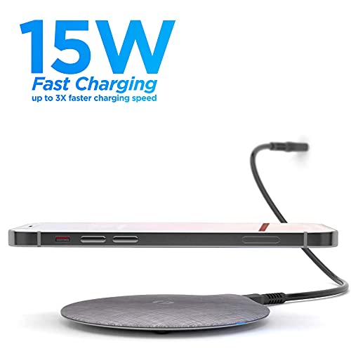 Galvanox Magnetic Wireless Charger, MagSafe-Compatible Desktop Pad with 15W Fast Charging for iPhone 14/14 Pro Max/iPhone 13/13 Pro Max (Solid Aluminum)