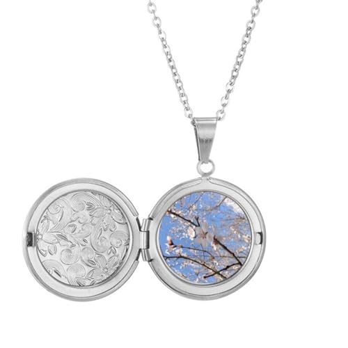 Collier médaillon photo cerisier ne noircit pas pour peau sensible